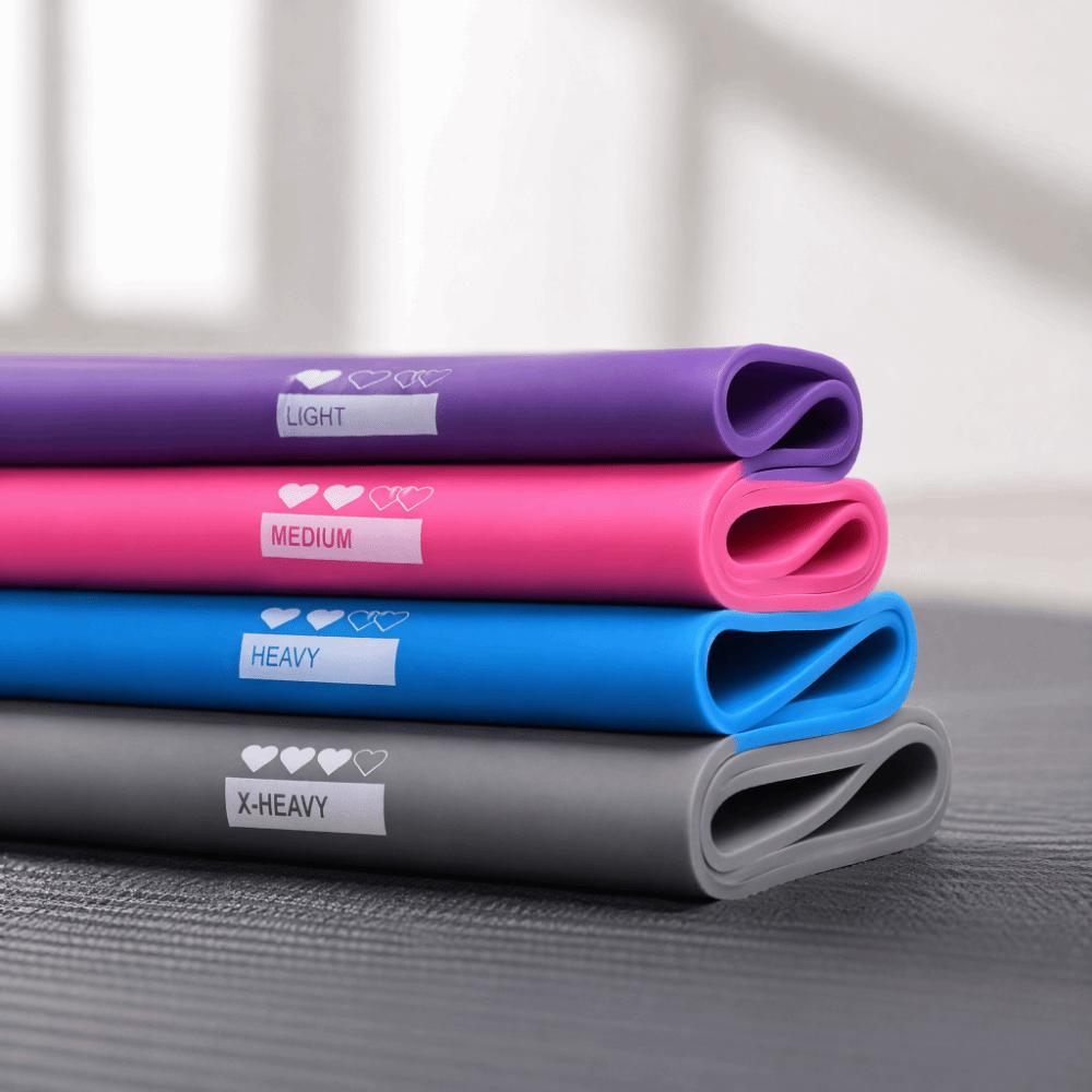 5PCS Latex Resistance Bands Color Coded Resistance Loop Bands Portable Loop Bands  Leg Workout