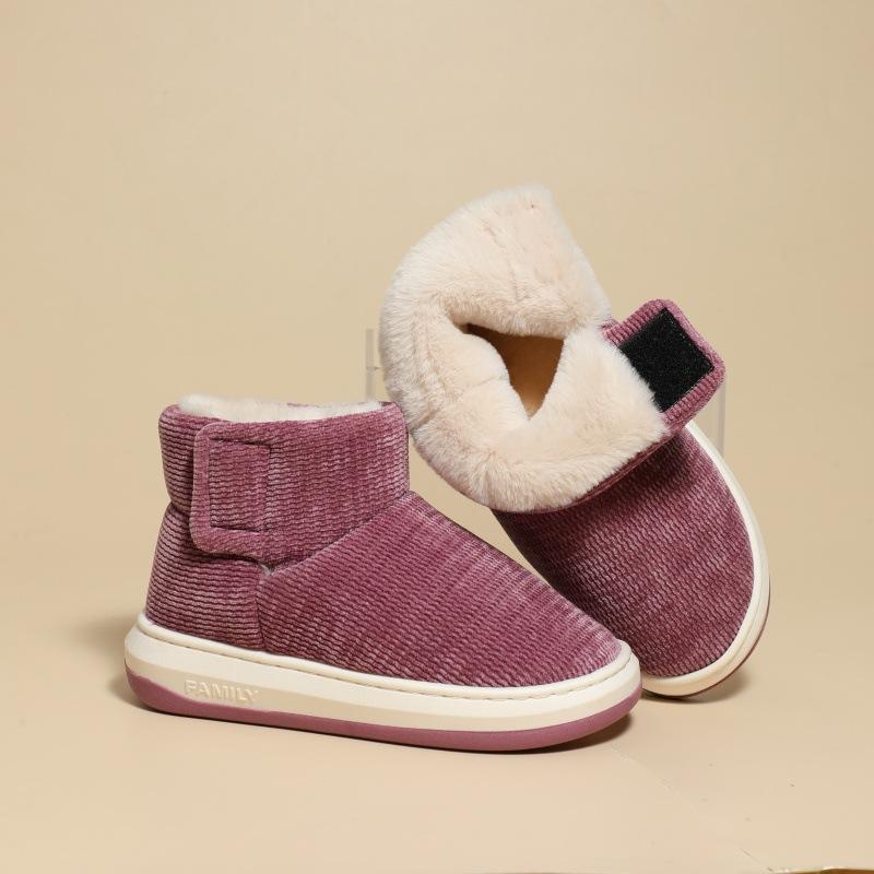 Men Women Winter Fashion Snow Boots Fuzzy Plush Warm Furry Women Cotton Shoes