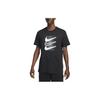 Logo Print Crew Neck Loose Short Sleeve T-Shirt Men Tops Black DZ5173-010