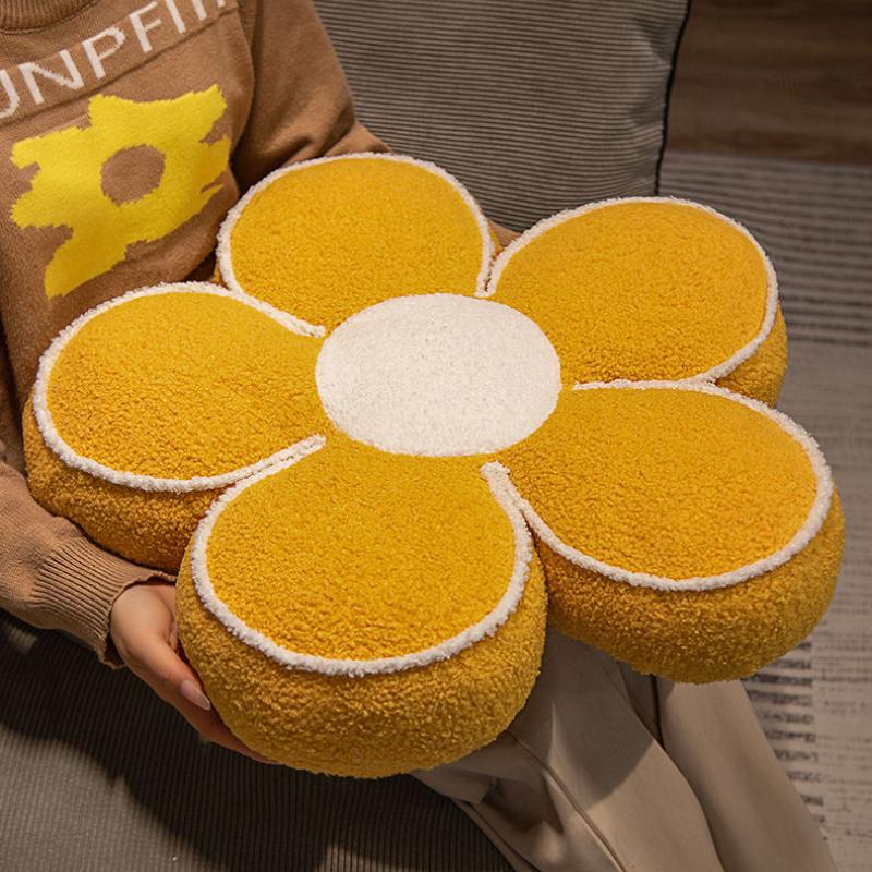 40/50cm Flower Pillows Soft Flower Shaped Floor Cushion for Living Room Bedroom Sofa Couch Winter Warm Decoration