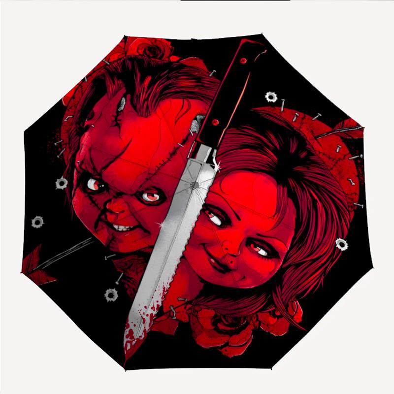 Chucky Fashionable Automatic Opening/Closing Folding Umbrella. Portable and Foldable, Ideal for Gift, Travel, and Daily Use.