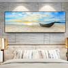 Landscape Sea Beach Sunset Cloud Boat Canvas Painting Nature Posters and Prints Wall Art Pictures Room Home Decor No Frame No Frame