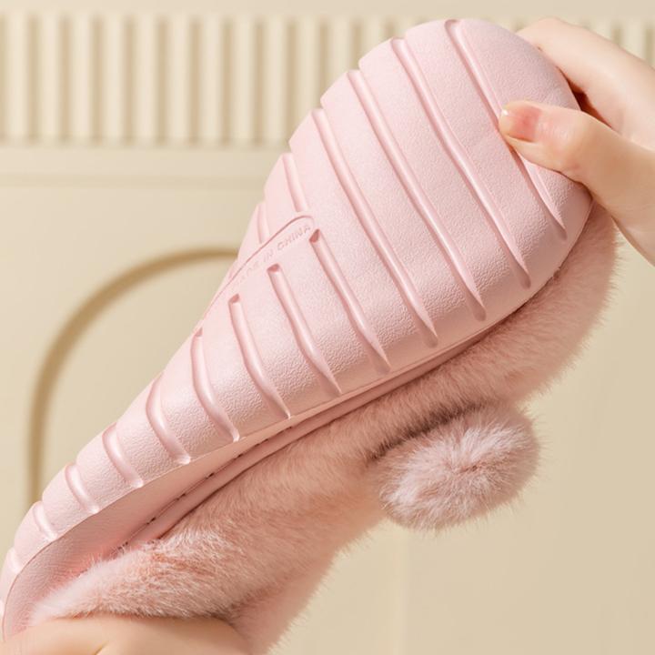 Weiche Niedliche Welpen Samt Warme Baumwollpantoffeln Damen Cartoon Vielseitig Rutschfest Dicke Sohle Flausch Mop