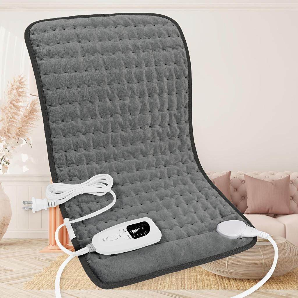 Extra Large Electric Heating Pad - Portable 6-Level Quick Heating To 140°F, Auto Shut-Off In 2 Hours, Machine Washable for Leg, Shoulder, Knee, Neck
