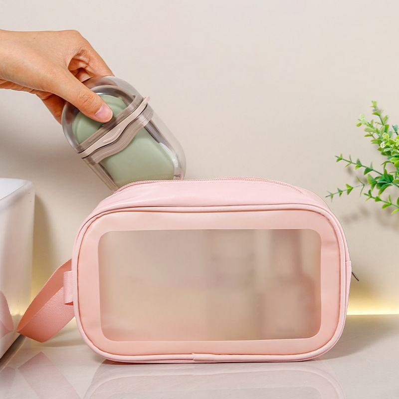 Portable Travel Soap Dish With Drain Water Bathroom Supplies Waterproof Sealed Transparent Bathroom Holders And Dispensers