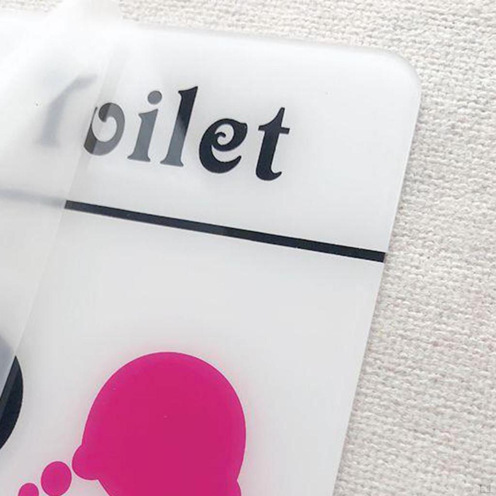 Toalettskilt for barn Baderomslogoer Dekor Skiltplate Restaurant Akryl Mann Kvinne 15×10cm