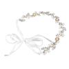 Wedding Headband Rhinestone Faux Pearl Flower Leaf Shaped Pendant Bridal Headpiece Hair Accessories