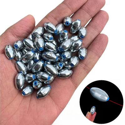 10 pezzi/lotto pesi da pesca in lega di piombo con nucleo in plastica da 4 g/6 g/8 g/10 g/12 g/15 g, piombini da pesca in lega di oliva cava, accessori per la pesca