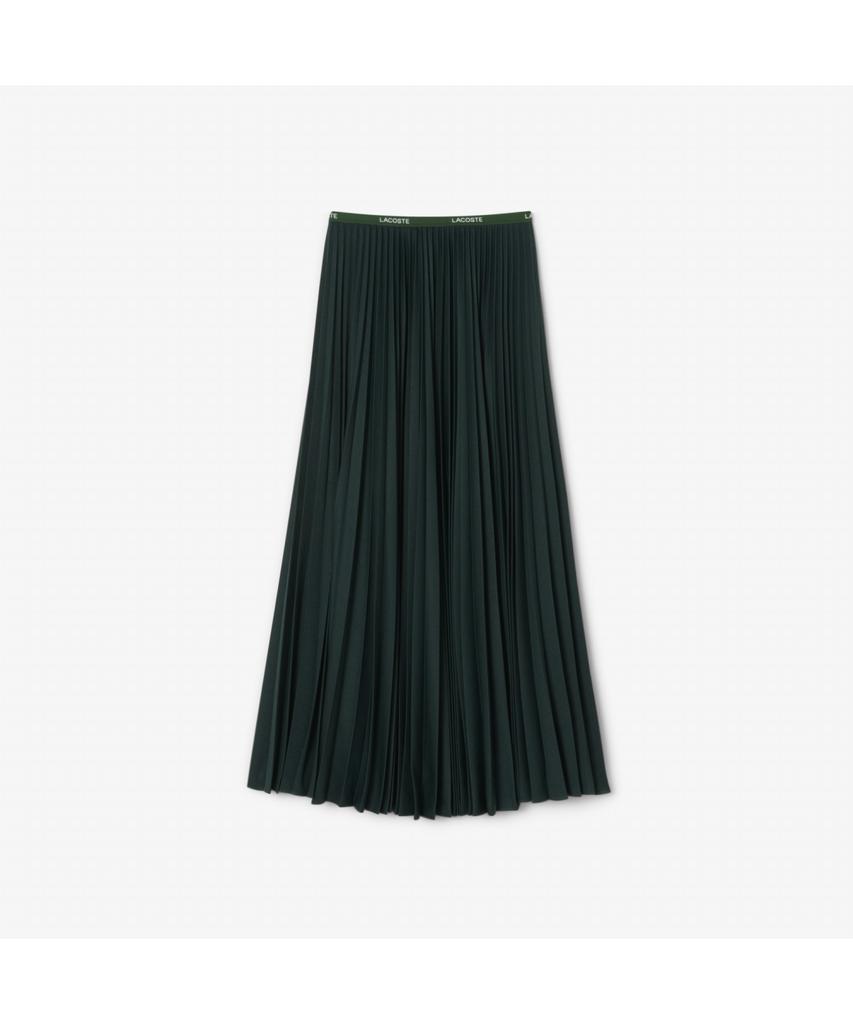 Lacoste Women'S Long Pleated Poly Long Skirt Jf1402-55N Yzp