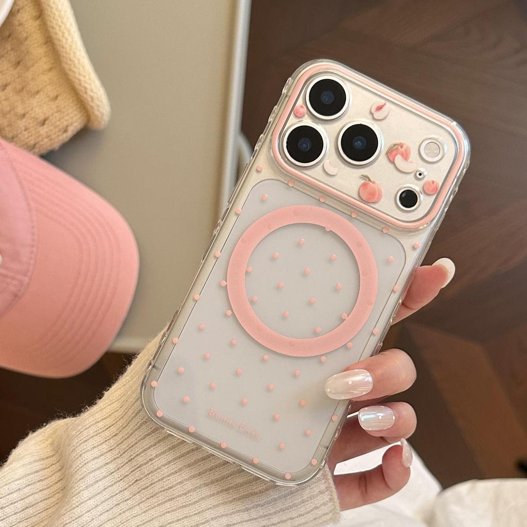 Creative Peach Phone Case for iPhone 16, iPhone 17, and iPhone 17 Pro Max