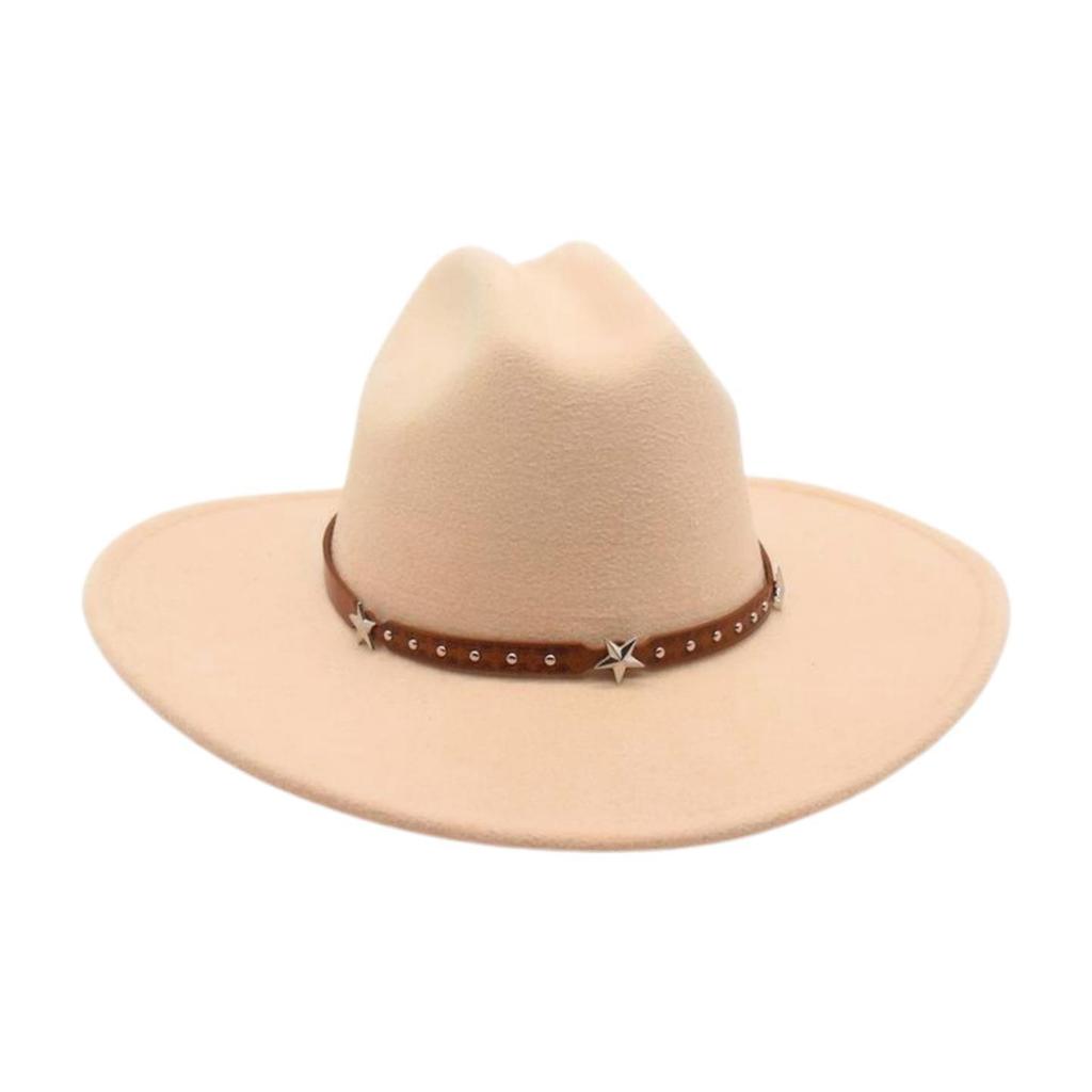 Jazz Hat Lady Fried Street Concave Shape Internet Celebrity Top Hat New British Style Wide Brim Woolen Fashion Simple Cowboy Hat