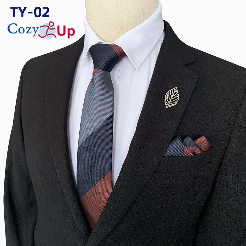 Men Two-piece Tie Set Stripe Necktie  Business Fashion Handkerchief Paisley