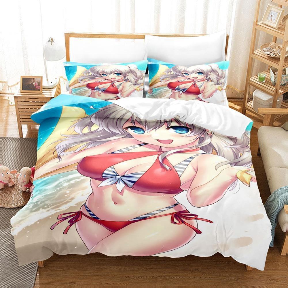 New 3D Print Anime Kawaii Girls Charlotte Bedding Set Single Twin Full Queen King Size Bed Set Adult Kid Bedroom Duvetcover Sets