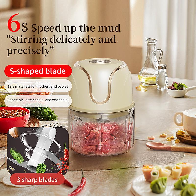 Wireless Mini Electric Meat Grinder & Garlic Masher Blender