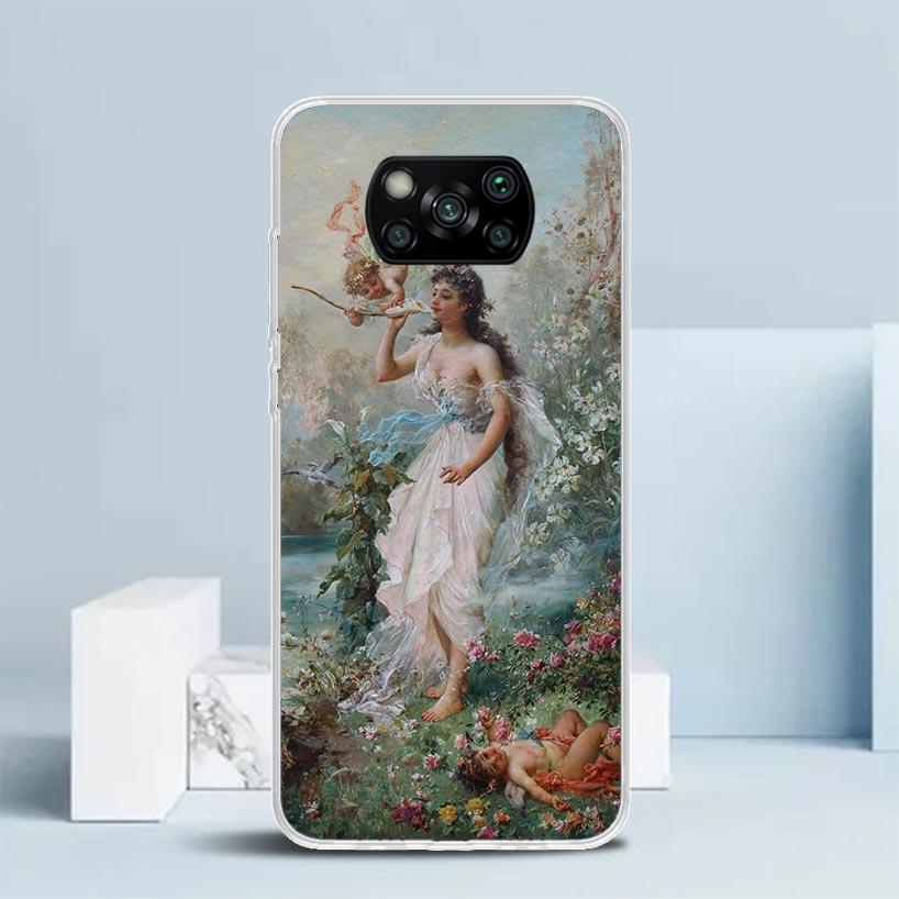 Paint Art Renaissance Phone Case For Xiaomi Poco F7 Ultra X5 X6 X7 Pro M7 Redmi 15C 15 13C 13 12C 12 10C 10 10A 9 9C 9A 9T Cover