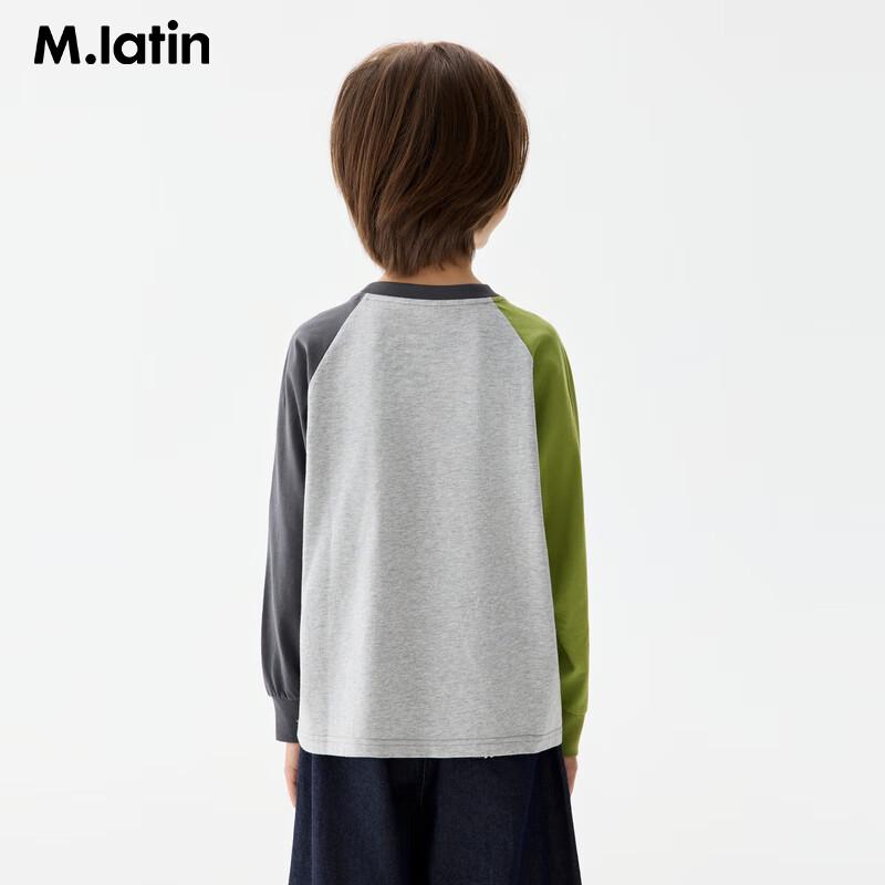 M.Latin Kids Color-Block Raglan Long-Sleeve T-Shirt 120cm