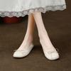 Women Flats Square Head Bow-knot Ballet Flats for Women Solid Color Soft Sole Slip-on Comfortable Shoes New Women's Flats 2024