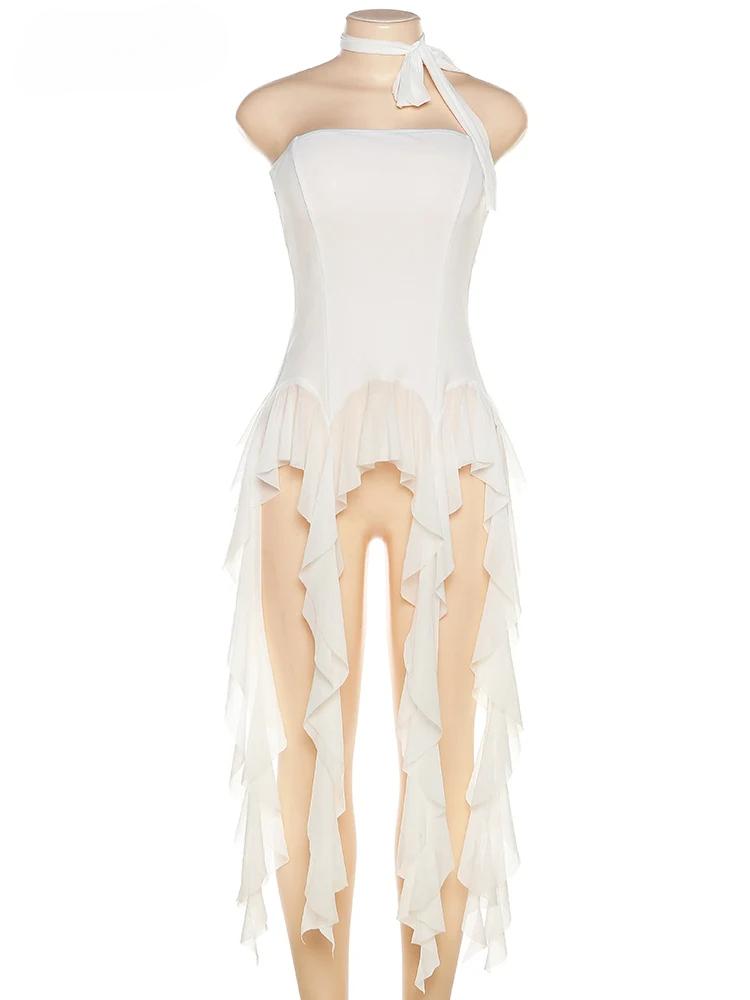 Summer Sexy Off-Shoulder Women Crop Top Casual Strapless Lace Corset Tops Streetwear Fashion Club Party Lady Sense of Design Tank Top