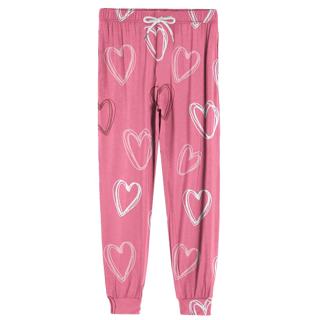 Herren Kordelzug Tasche Bündchen Freizeithose Zuhause Schlafhose