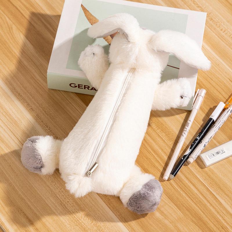 Cute Plush Forest Animal Pencil Bags Creative Kawaii Stationery Storage Bag For Kids Great Gift Pencil Case