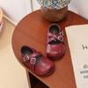 [Spring Girls Red Leather Shoes Soft Sole Princess Shoes Vintage Princess Shoes for Toddlers and Kids]