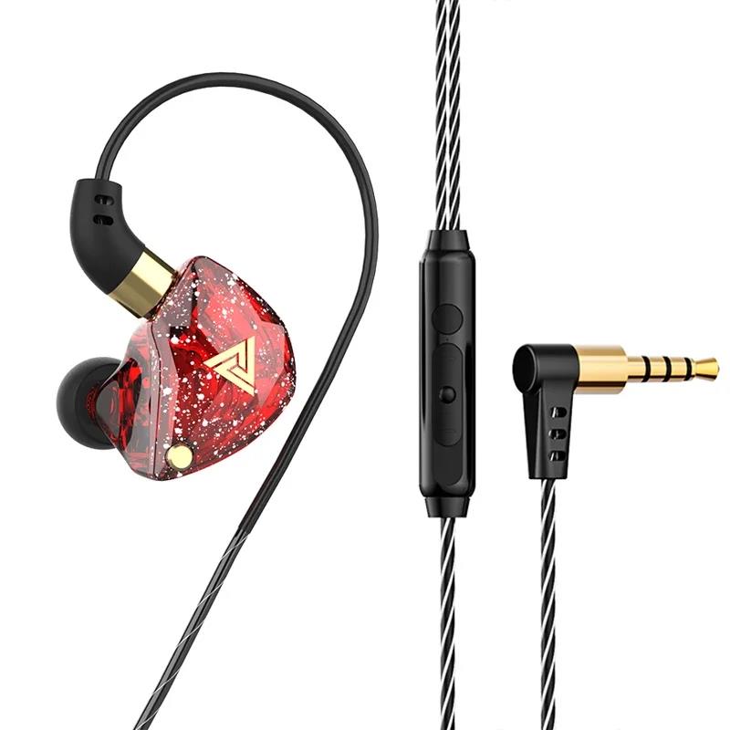 QKZ CK5 Wired Earphones In-Ear Headphones with Mic Volume Control HiFi Stereo Sound Deep Bass Tangle-Free for Phone Laptop PC