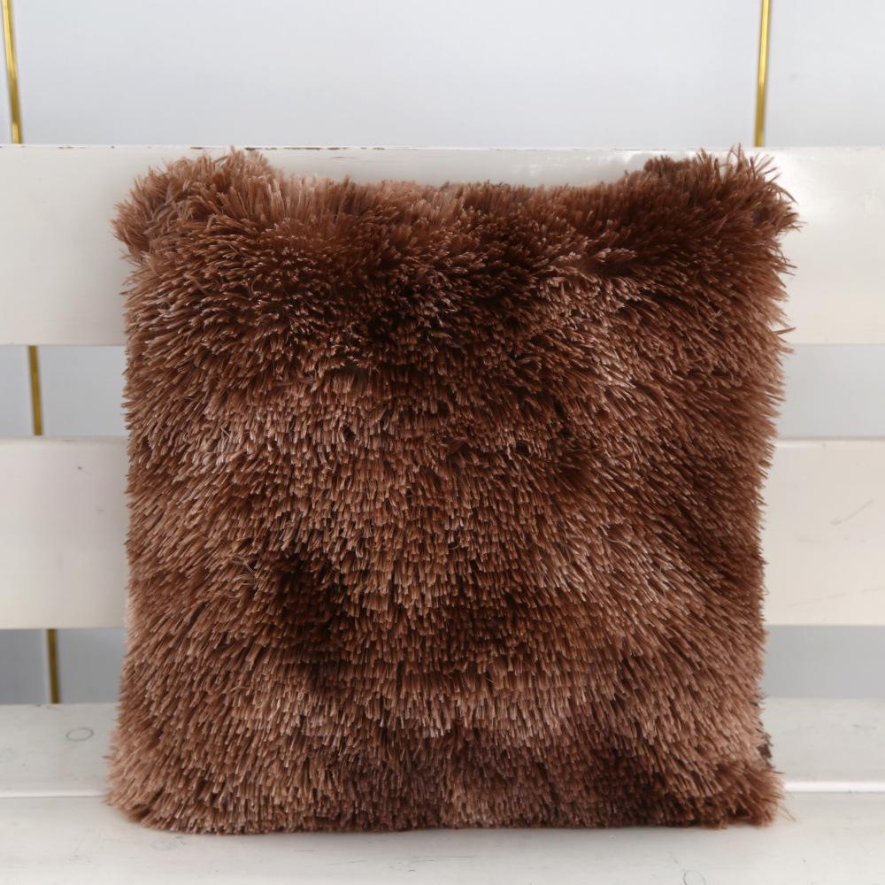 PV Samt Plüsch Nachttisch Weiche Tasche Einfarbig Batik Sofa Kissen Leder