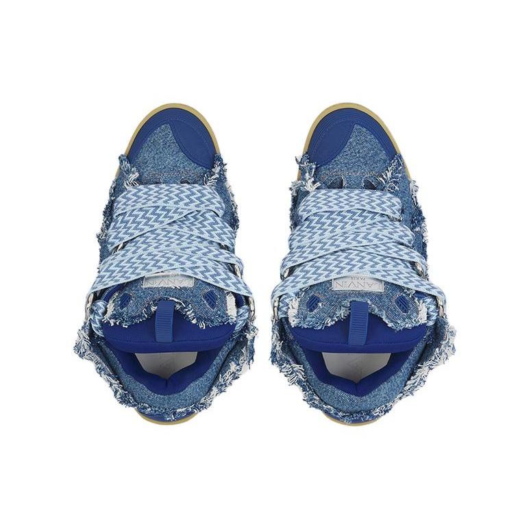 Lanvin Women's Curb Sneaker 'Frayed Denim' FW-SKDK02-FRDE-E24254