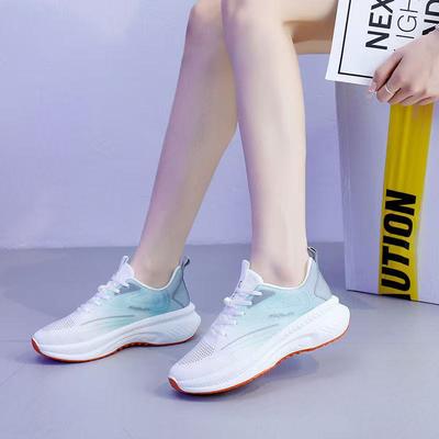 Spring New Casual Flat Shoes Thick-soled Breathable Comfortable Lightweight Flat Mesh Shoes