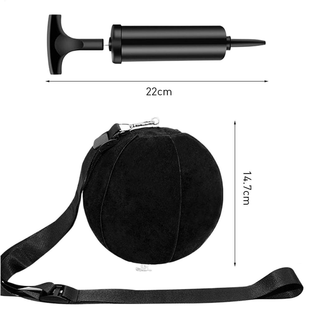 Golf Swing Trainer with Inflatable Practice Ball & Adjustable Rope, Indoor Outdoor Swing Corrector Aid for Beginners, Golfer