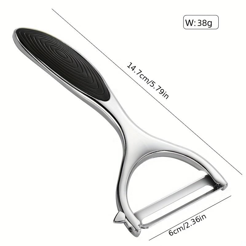 

Stainless Steel Manual Peeler for Fruit and Vegetable, Sharp Blade Household Kitchen Gadget, Portable Peeling Tool for Catering Service and Party 1pc чорний