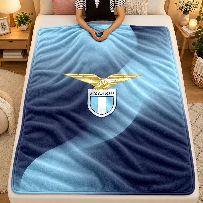 Flannel BlanketLazio FC Warm Soft Throw Blanket for Indoor Sofa Bed Living Room Use