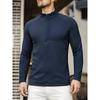 Outdoor Lightweight Sports Fitness Running Half-Zip Stand-Up Collar Sweatshirt Men's Spring and Autumn Base Layer Foreign Trade Men's T-Shirt