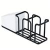 Coffee Station Organizer 5 Compartment Detachable Countertop Disposable Cup Dispenser Stand Holder for Tea Bags Straws