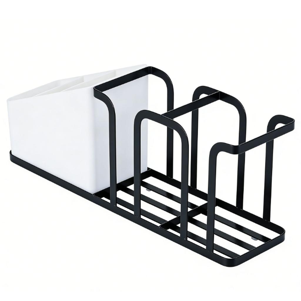 Coffee Station Organizer 5 Compartment Detachable Countertop Disposable Cup Dispenser Stand Holder for Tea Bags Straws
