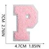 7Cm White Background Pink Character Embroidery Cloth Sticker English Towel Embroidery Letter Computer Embroidery Chapter Boy Embroidery Post