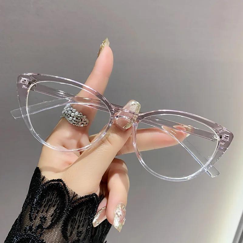 Vintage High-end Small Frame Reading Glasses Ultra Light Cat Eye Presbyopia Glasses Anti Blue Light Far Sight Eyewear 0 to +4.0