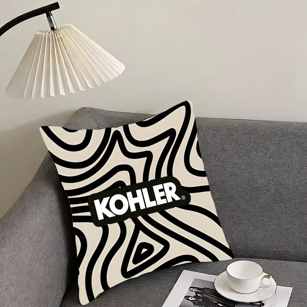 Kohler Cushion Cover Reversible Plush Pillow Cover – For car, sofa, bedroom, perfect as a gift.