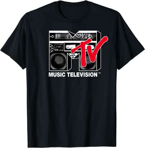MTV Beach Island Flamingo Logo Vintage Graphic TShirt MTV Sunset Shape Boombox Checker Design Tee Top Unisex on The Moon Outfits