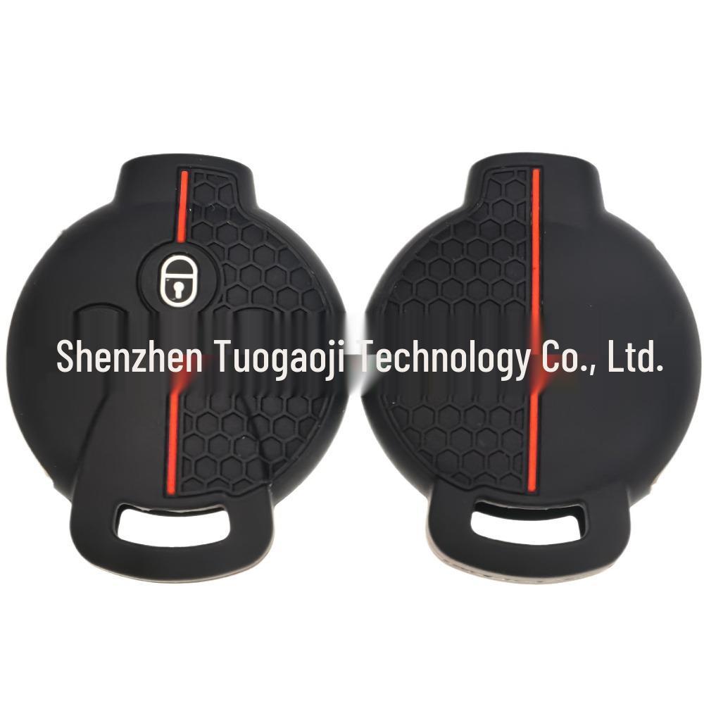 Silicone Key Cover for Mercedes Smart Fortwo (3-Button, Honeycomb Pattern, No Logo)