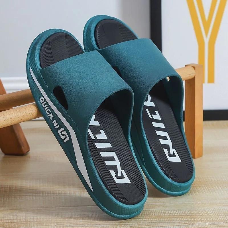 Fashion Fashion Couples Slippers 2025 Summer New Men's Slippers Home Bathroom Couples Slippers Non-slip Flat Slipper Couples Flip Flops