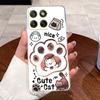 Jelly Casing For Motorola Edge 70 Clear Silicone Soft TPU Back Cover Cute Cat Rabbit Heart Phone Case