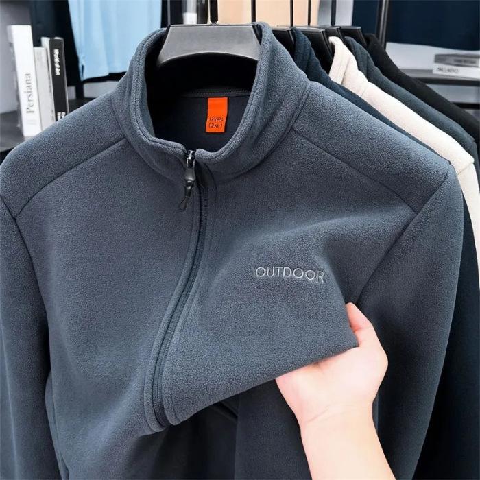 

Men s Middle-aged Outdoor Sports Fleece Jacket - Warm Casual Coat for Dad (Spring, Autumn, Winter) 5XL