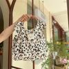 5 Wrinkled Cloth Printed Handbag Spring and Summer Thin Shopping Handbag Fresh Floral Large-capacity Cloth Bag