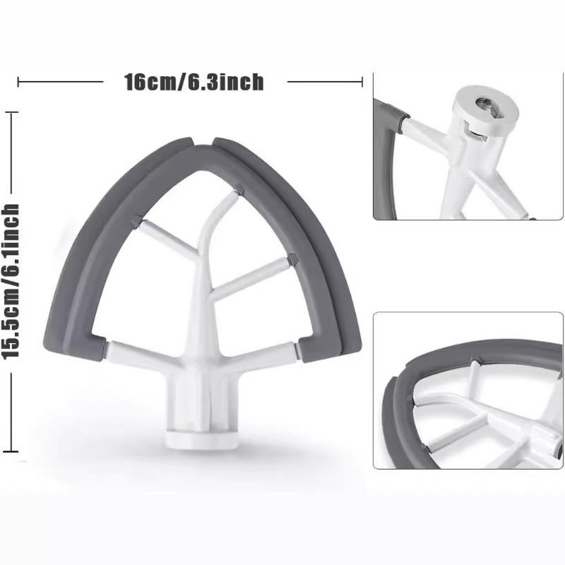 Šlehač s flexibilním okrajem pro KitchenAid mixér 4,5-5 litrů s naklápěcí hlavou, stojanový mixér s dvojitým silikonovým okrajem