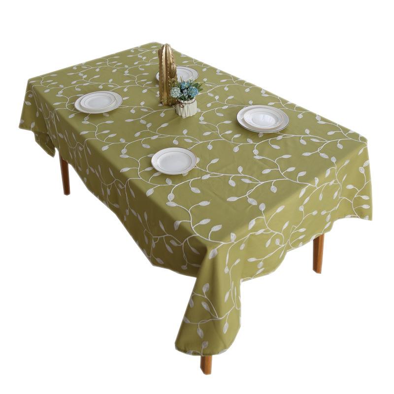 Korean Small Fresh Tree Branch Embroidery Cotton Linen Tablecloth Christmas Table Cloth Cover For Tea Table