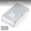 Mini Outdoor Folding Table, Aluminum Portable Stove Camping Picnic BBQ Silver