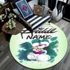 Custom Name,Diddl Pattern Round rug,Carpet Rug for Living Room Bedroom Playroom ,Non-slip Floor Mat,Holiday Gifts and Birthday Gifts.