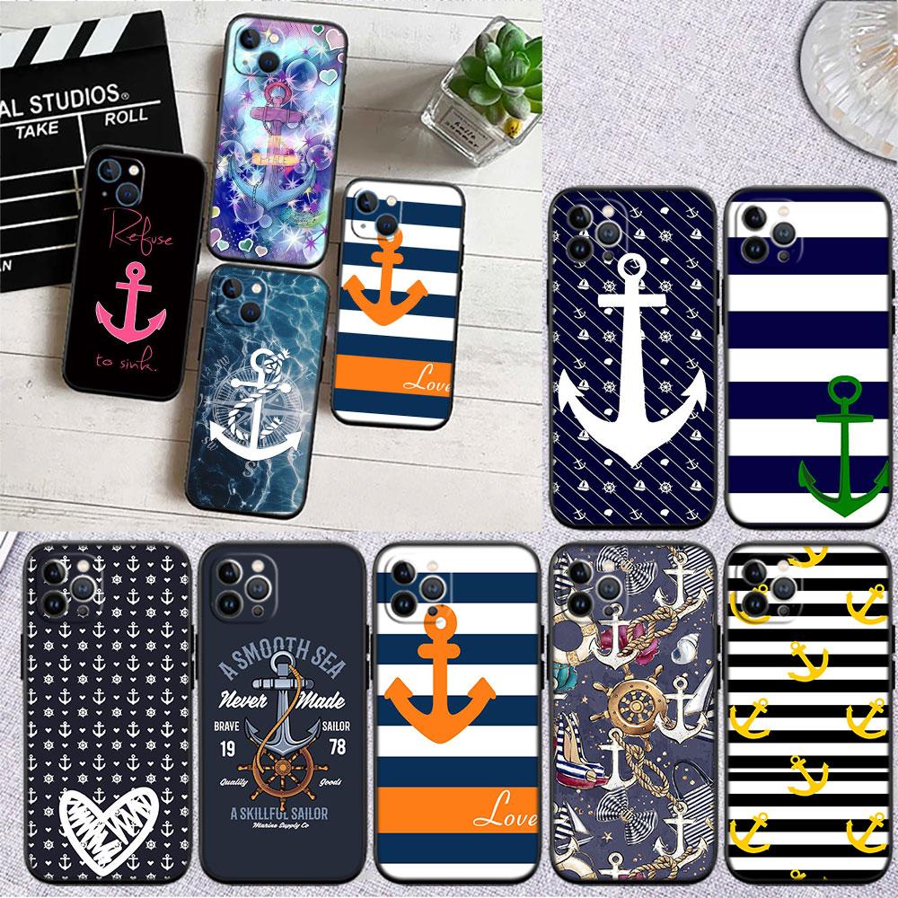 PP1 Anchor Sailor Soft Shell Phone Case for Samsung Galaxy S20 S21 S22 Ultra FE + Plus A21S A22 A24 A25 A26 A30 A30S A31