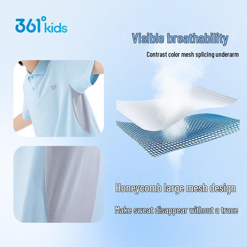 361° Kids' Quick Dry Breathable Summer Sport Polo Shirt